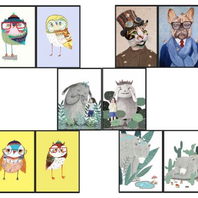 北欧小清新儿童房装饰挂画