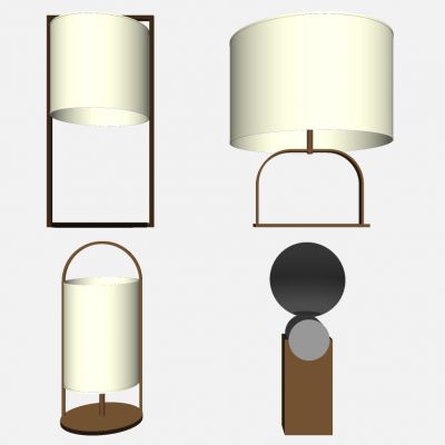 新中式金属台灯