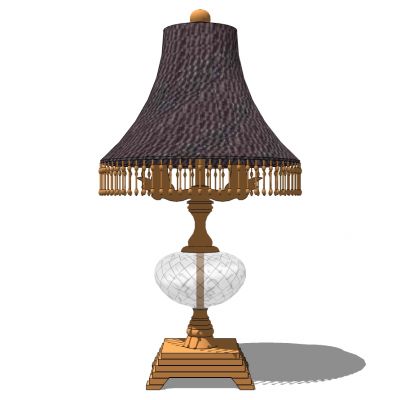 欧式美式法式金属铁艺透明玻璃台灯