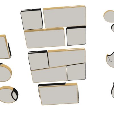 现代吸顶灯组合