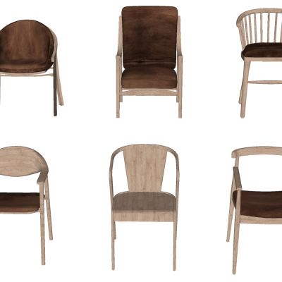 新中式北欧现代单人椅