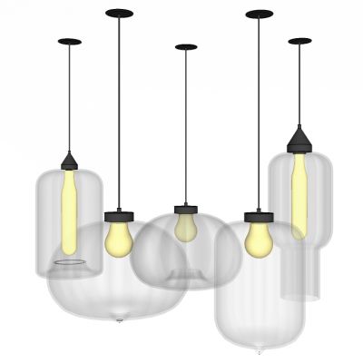 现代工业风玻璃球吊灯