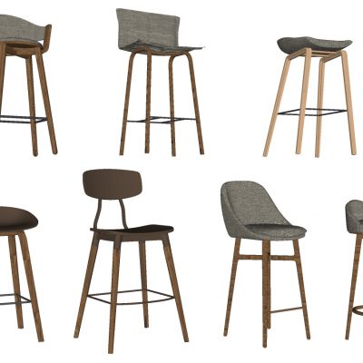 现代北欧金属吧台凳椅