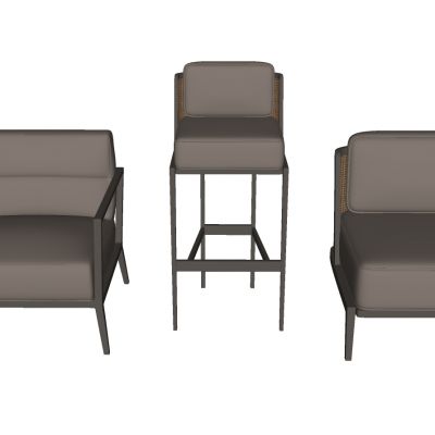 现代北欧金属吧台凳椅