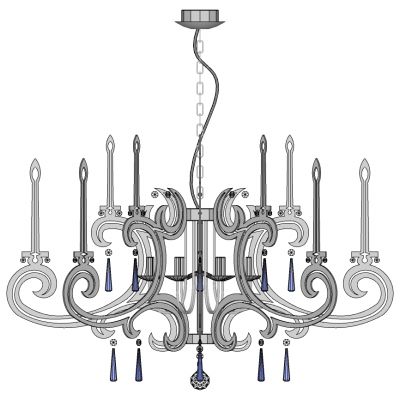 欧式法式金属铁艺吊灯组合