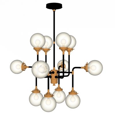 现代工业风玻璃球吊灯