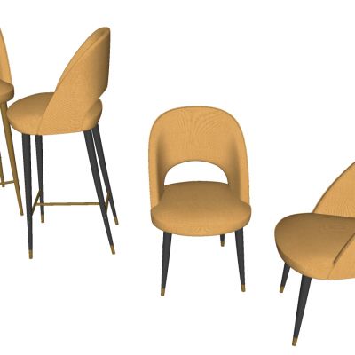 现代北欧金属吧台凳椅