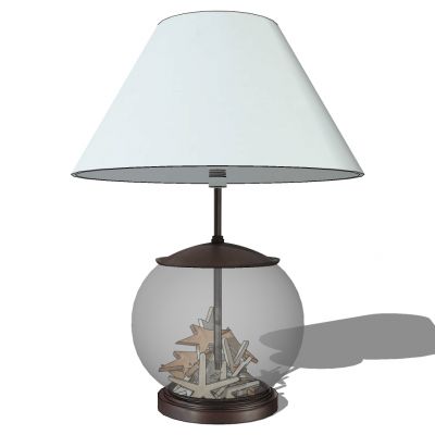 新中式透明玻璃台灯