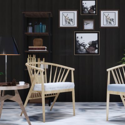 北欧现代新中式简约实木单椅