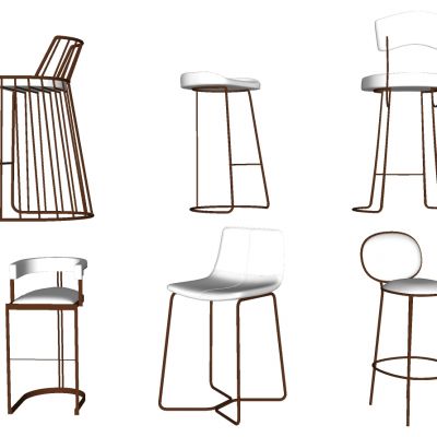 现代北欧金属吧台凳椅