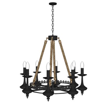 美式东南亚民宿工业风麻绳编织吊灯