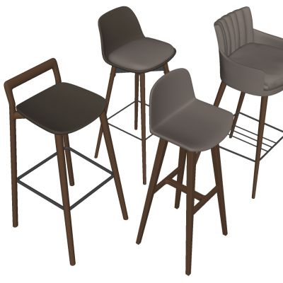 现代北欧金属吧台凳椅