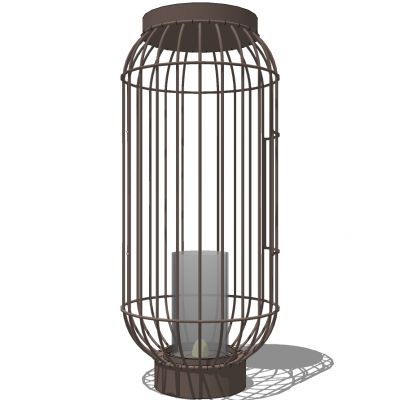 新中式东南亚鸟笼落地灯马灯SU模型