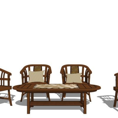 s新中式日式单人实木椅