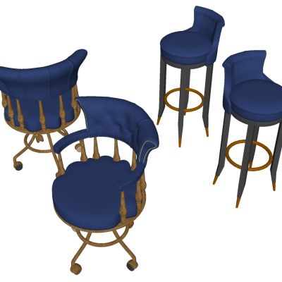 现代北欧金属吧台凳椅