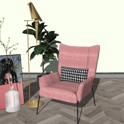 北欧简约单人休闲沙发椅