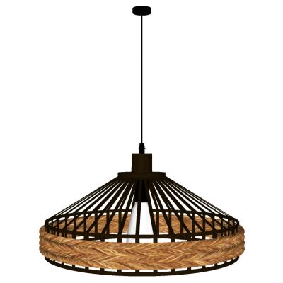 东南亚民宿工业风麻绳编织吊灯