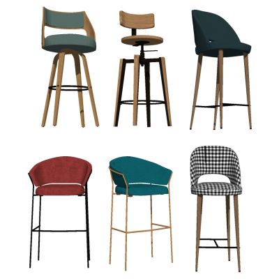 北欧实木吧台吧椅