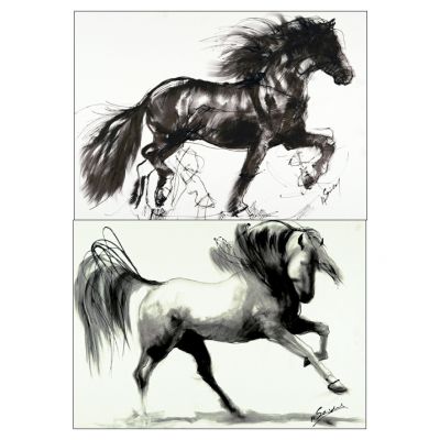 骏马挂画装饰画