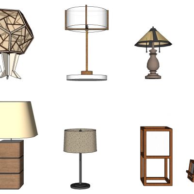 欧式美式新中式现代异形铁艺台灯