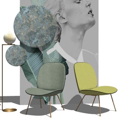 现代简约休闲贝壳椅