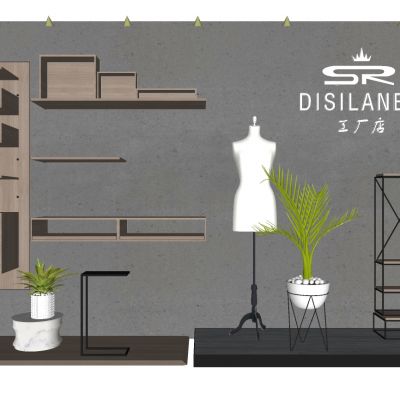 服装店隔板层板货架模特