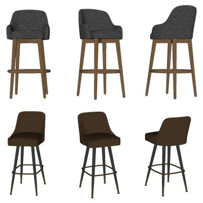 现代北欧金属吧台凳椅