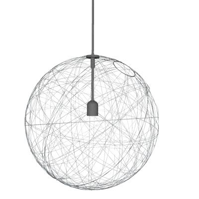 现代圆形丝网透明玻璃吊灯