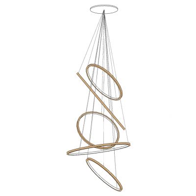 现代异形圆环金属吊灯