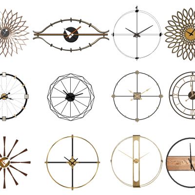 北欧现代挂钟时钟石英钟墙饰挂件挂饰