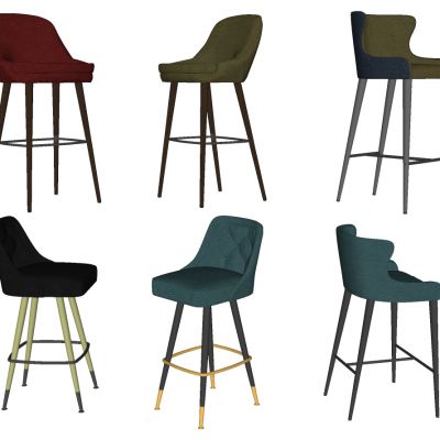 现代北欧金属吧台凳椅