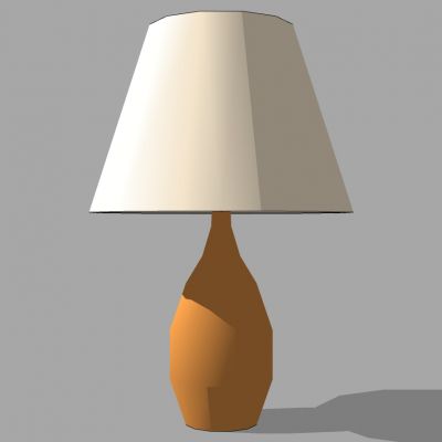 中式陶瓷台灯床头灯SU模型