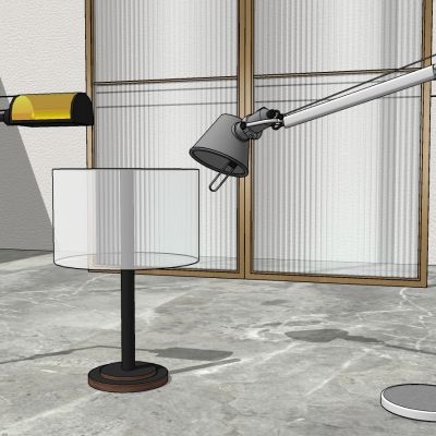 现代简约透明灯罩台灯长臂折叠台灯落地灯
