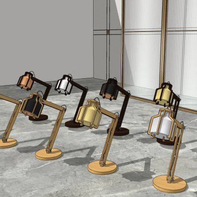 现代简约台长臂折叠台灯落地灯