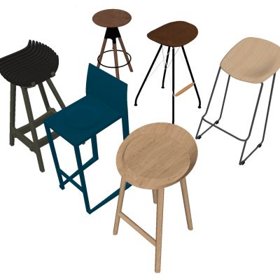 现代北欧工业吧椅