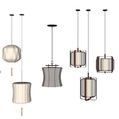 新中式吊灯组合