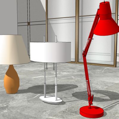 现代简约陶瓷青花瓷台灯长臂折叠台灯落地灯