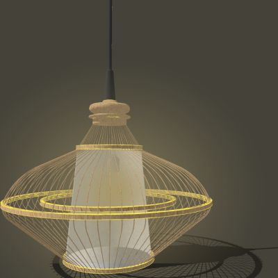 新中式东南亚民宿编织藤编吊灯