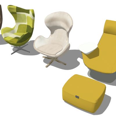 现代北欧简约单人沙发椅