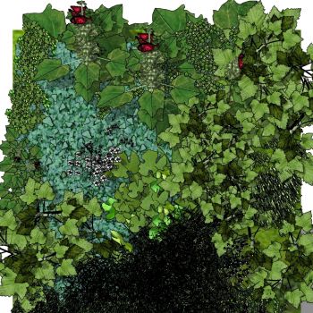 现代垂直绿化植物绿植墙植物墙