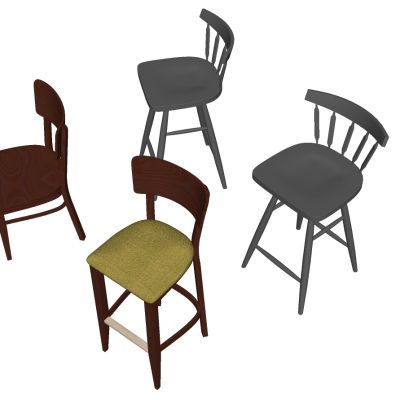 现代北欧金属吧台凳椅