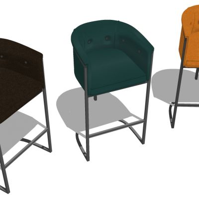 现代北欧金属吧台凳椅