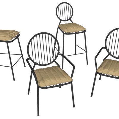 现代北欧金属吧台凳椅