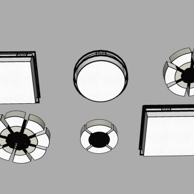 新中式吸顶灯组合