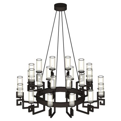 欧式新中式轻奢水晶烛台吊灯