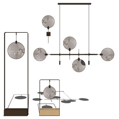 新中式梅花灯泡吊灯落地灯
