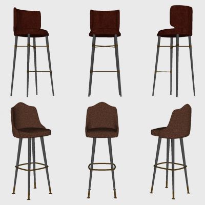 现代北欧金属吧台凳椅