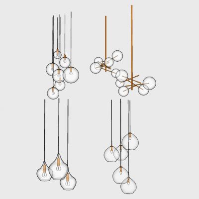 北欧现代球形吊灯