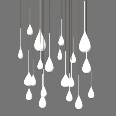 现代北欧雨滴水滴吊灯