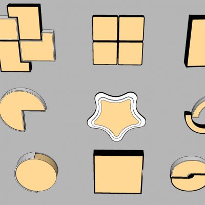 现代吸顶灯组合